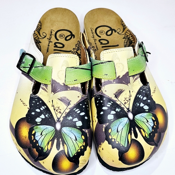 Calceo Shoes - Calceo Butterfly Clogs Cork Comfort Vegan Leather